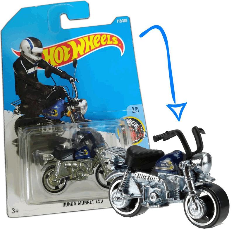 HOT WHEELS Moto Honda Monkey Z50 2015 Mattel DTY23